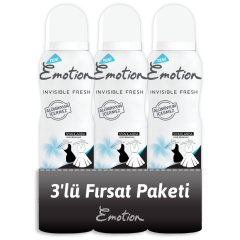 Emotion Invisible Fresh Deodorant 3x150ml