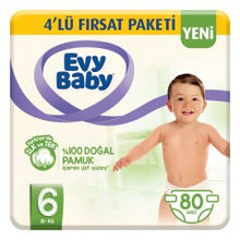 Load image into Gallery viewer, Evy Baby Bebek Bezi 6 Beden XL 4&#39;lü Fırsat Paketi 80 Adet (YENİ)